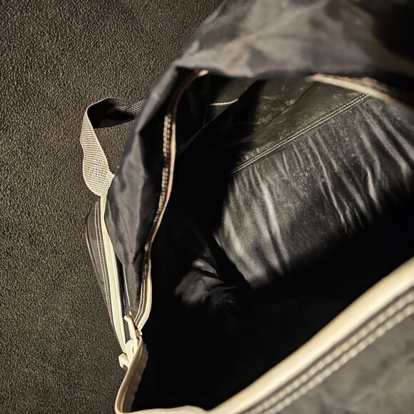 VTG Y2K Adidas Distressed Spell Out Big Logo Handled Duffel Weekender/Gym Bag - Picture 10 of 14